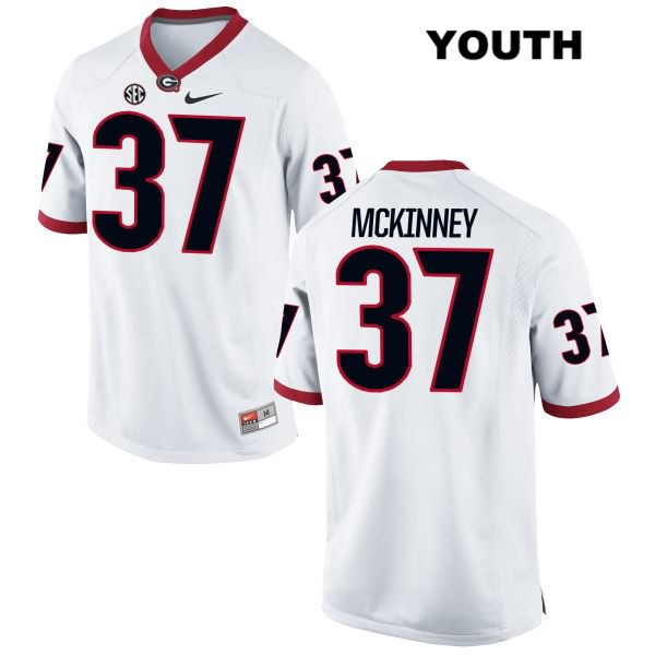 Georgia Bulldogs Youth Jordon McKinney #37 NCAA Authentic White Nike Stitched College Football Jersey YJI1256TW